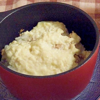 まぐろ水煮（ツナ）のお豆腐マヨネーズシンプルドリア